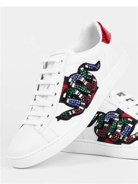 gucci shoes ace snake|gucci ace embroidered snake.